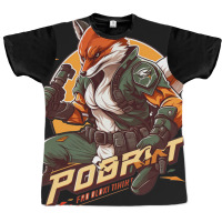 Fox Fighter Graphic T-shirt | Artistshot