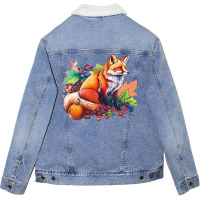 Fox Fruit Unisex Sherpa-lined Denim Jacket | Artistshot