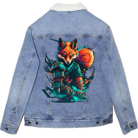 Fox Master Angry Unisex Sherpa-lined Denim Jacket | Artistshot