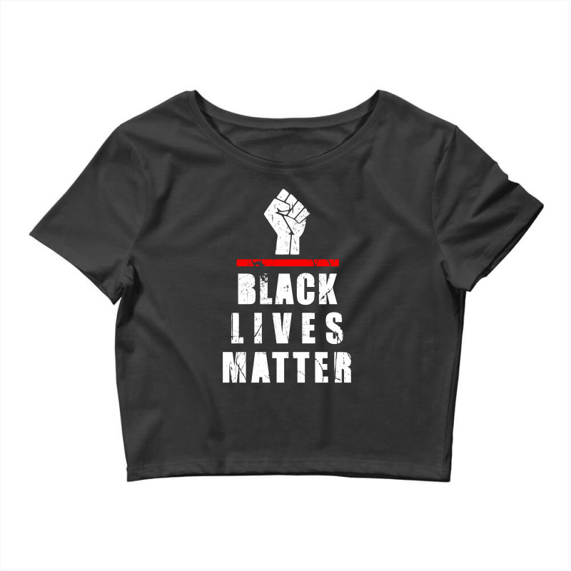 Vintage Black Lives Matter Support | White Crop Top | Artistshot