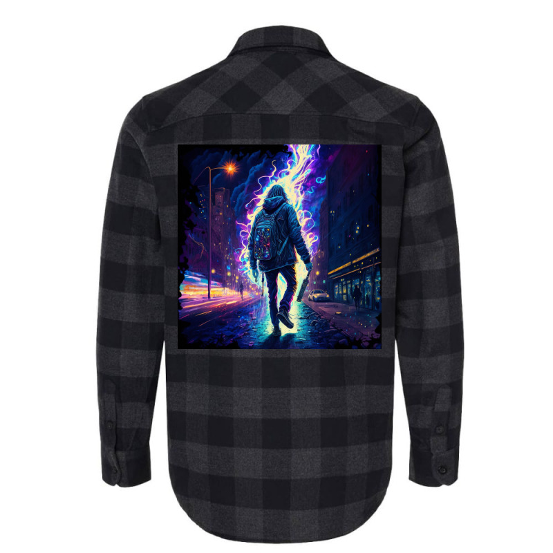 Lightning Strike Illustration Flannel Shirt by Creative Corner | Artistshot