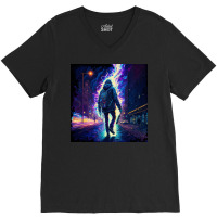 Lightning Strike Illustration V-neck Tee | Artistshot