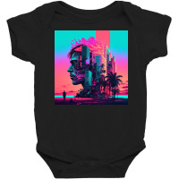 Buildings In The Background Baby Bodysuit | Artistshot