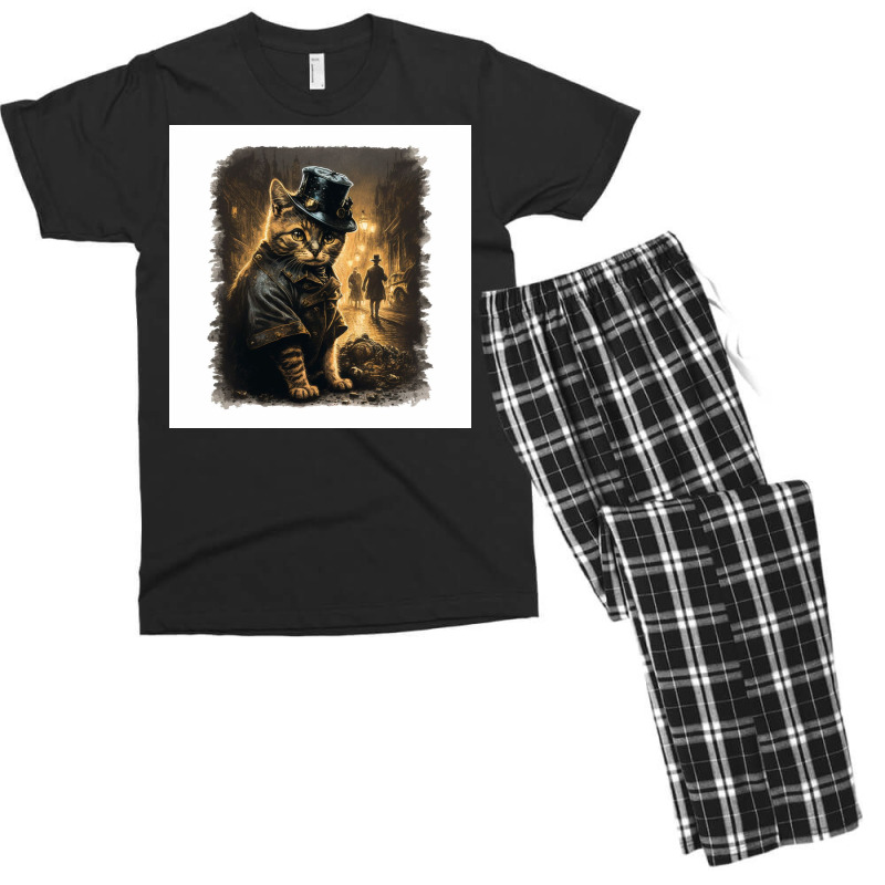 Kitty Police In Zcyo City Men's T-shirt Pajama Set | Artistshot