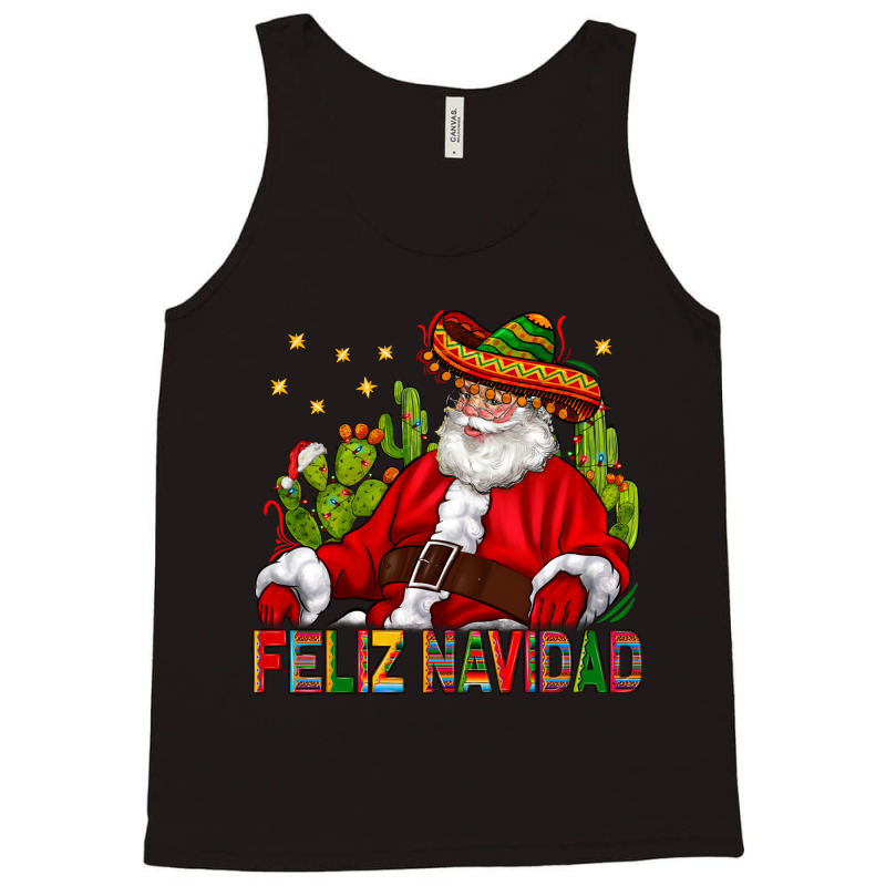 Feliz Navidad Santa With Cactus Tank Top | Artistshot