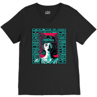 Young Girl Screaming Open Mouth V-neck Tee | Artistshot