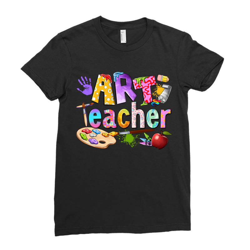 Art Teacher Ladies Fitted T-Shirt by enoddigitalart@gmail.com | Artistshot