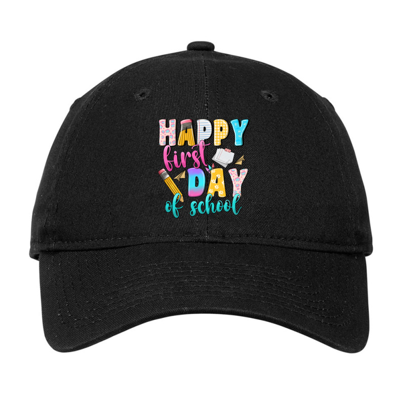 Happy First Day Of School Adjustable Cap by enoddigitalart@gmail.com | Artistshot