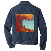 Surfing In Autumn Men Denim Jacket | Artistshot