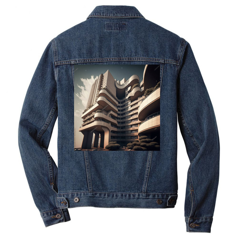 Vintage Building 30's Men Denim Jacket by Creative Corner | Artistshot