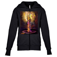 Calcifer By Candle Youth Zipper Hoodie | Artistshot