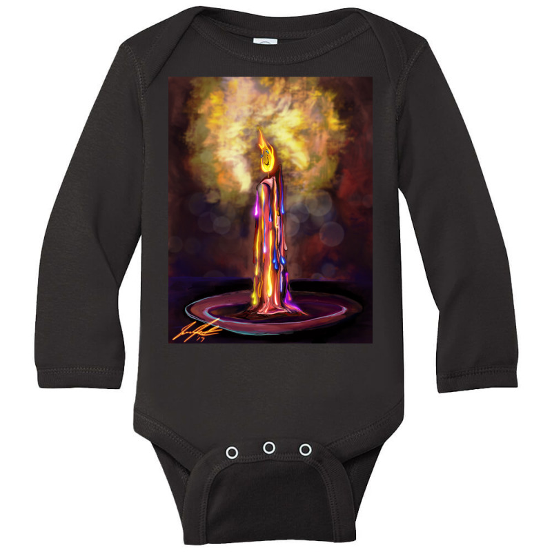 Calcifer By Candle Long Sleeve Baby Bodysuit by PEGGYBROWNEE | Artistshot