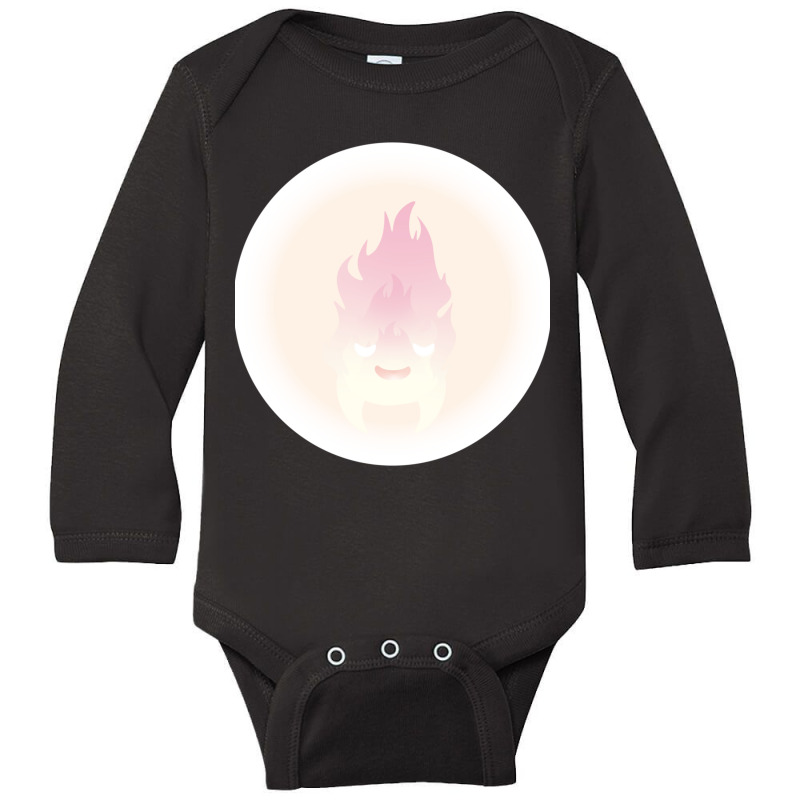 Calcifer Long Sleeve Baby Bodysuit by PEGGYBROWNEE | Artistshot