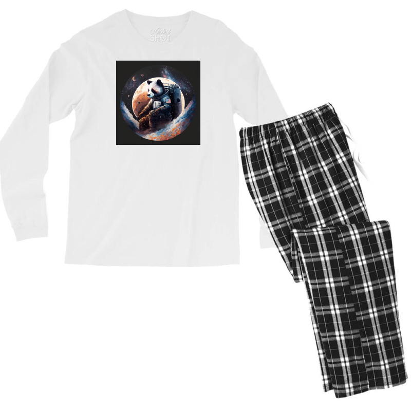 Panda Lonely Men's Long Sleeve Pajama Set | Artistshot