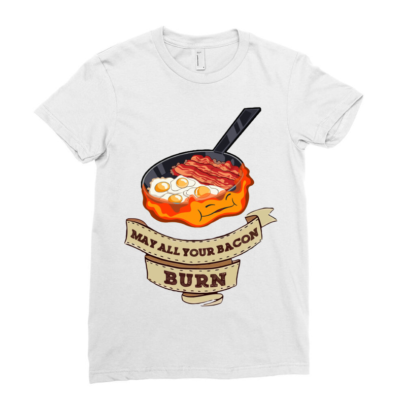 Calcifer. May All Your Bacon Burn Ladies Fitted T-Shirt by PEGGYBROWNEE | Artistshot