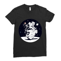 Castle In A Starry Night Ladies Fitted T-shirt | Artistshot