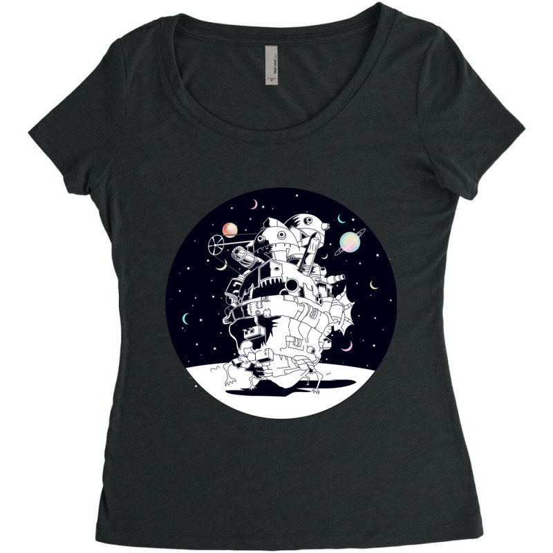 Castle In A Starry Night Women's Triblend Scoop T-shirt by PEGGYBROWNEE | Artistshot