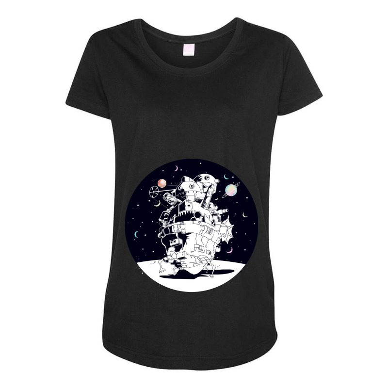 Castle In A Starry Night Maternity Scoop Neck T-shirt by PEGGYBROWNEE | Artistshot