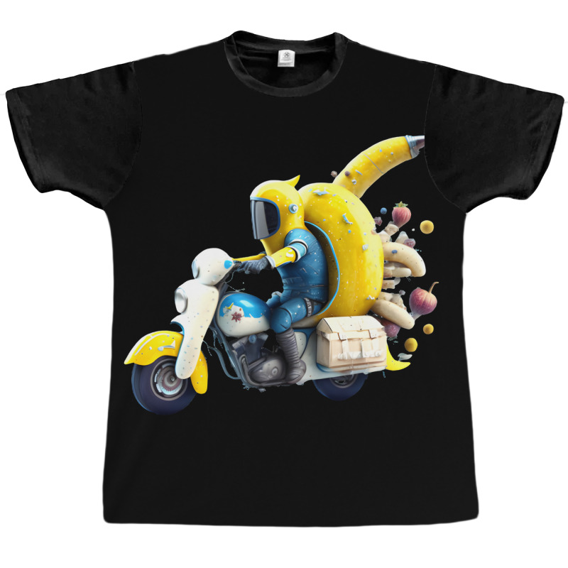 Banana Super Motorcycle Graphic T-shirt | Artistshot