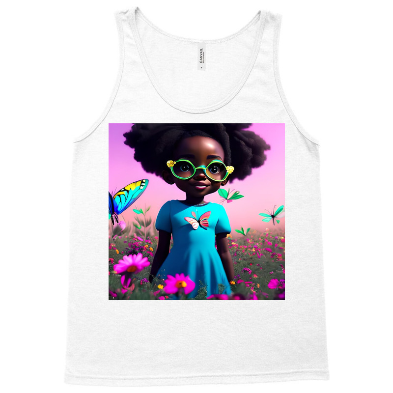 Little Black Girl With Eyeglasses Tank Top | Artistshot