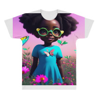 Little Black Girl With Eyeglasses All Over Men's T-shirt | Artistshot