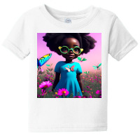 Little Black Girl With Eyeglasses Baby Tee | Artistshot