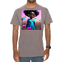 Little Black Girl With Eyeglasses Vintage T-shirt | Artistshot