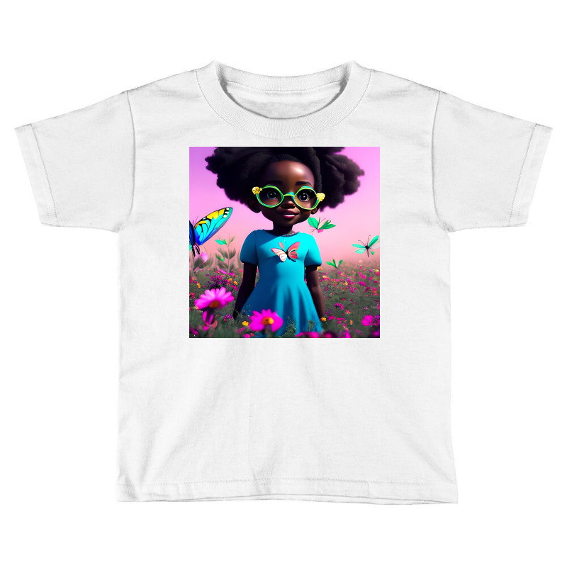 Little Black Girl With Eyeglasses Toddler T-shirt by BMSC | Artistshot