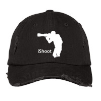 Ishoot   Camera Photographer Trained Shooting Funn Vintage Cap | Artistshot