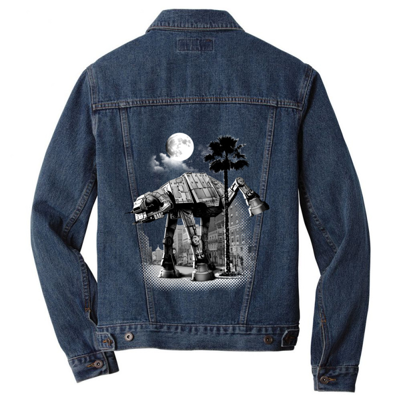 Custom Atat Pee Time Men Denim Jacket By Garydustinknutson