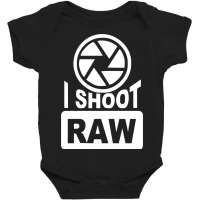 I Shoot Raw Photography Camera Photograph Baby Bodysuit | Artistshot