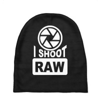 I Shoot Raw Photography Camera Photograph Baby Beanies | Artistshot