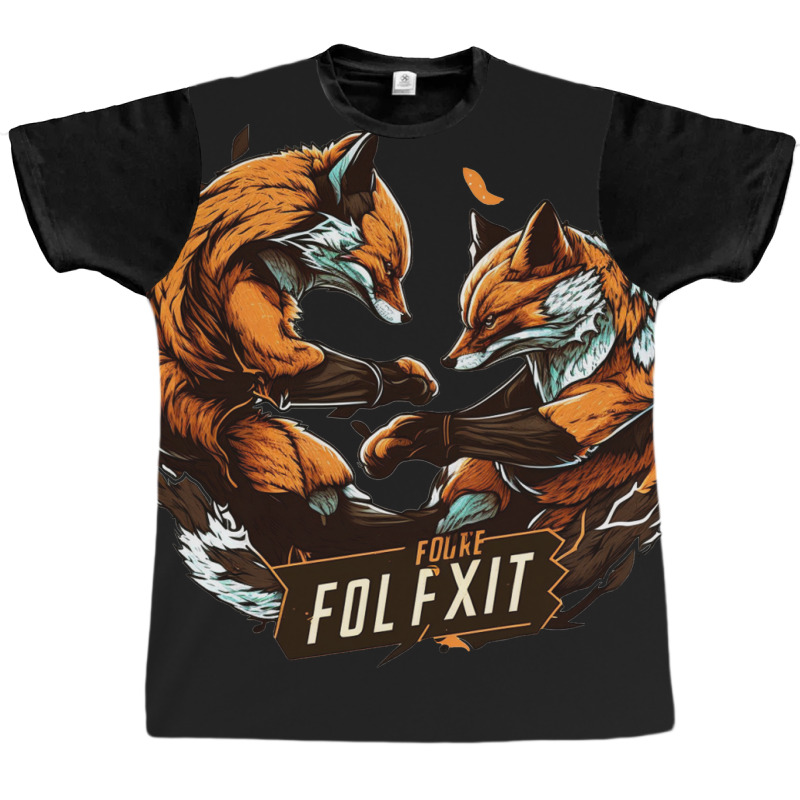 Fox Fight Graphic T-shirt by ZoritaStrong290 | Artistshot