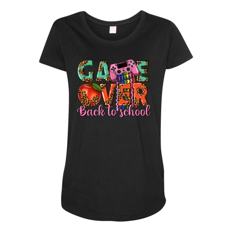 Game Over Back To School Maternity Scoop Neck T-shirt by enoddigitalart@gmail.com | Artistshot