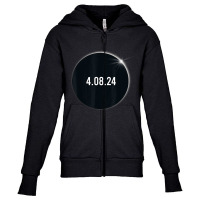 America Totality 04 08 24 Total Solar Eclipse 2024 Youth Zipper Hoodie | Artistshot