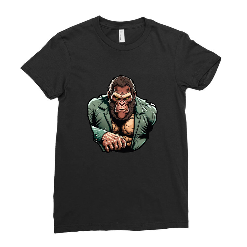 Gorilla Master Angry Ladies Fitted T-Shirt by Stephens19 | Artistshot