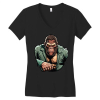 Gorilla Master Angry Women's V-neck T-shirt | Artistshot