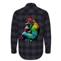 Gorilla Rainbow Flannel Shirt | Artistshot