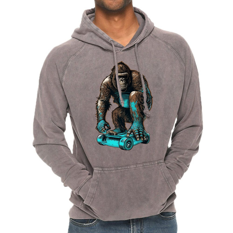 Gorilla Skateboard Vintage Hoodie by UrielTurner100 | Artistshot