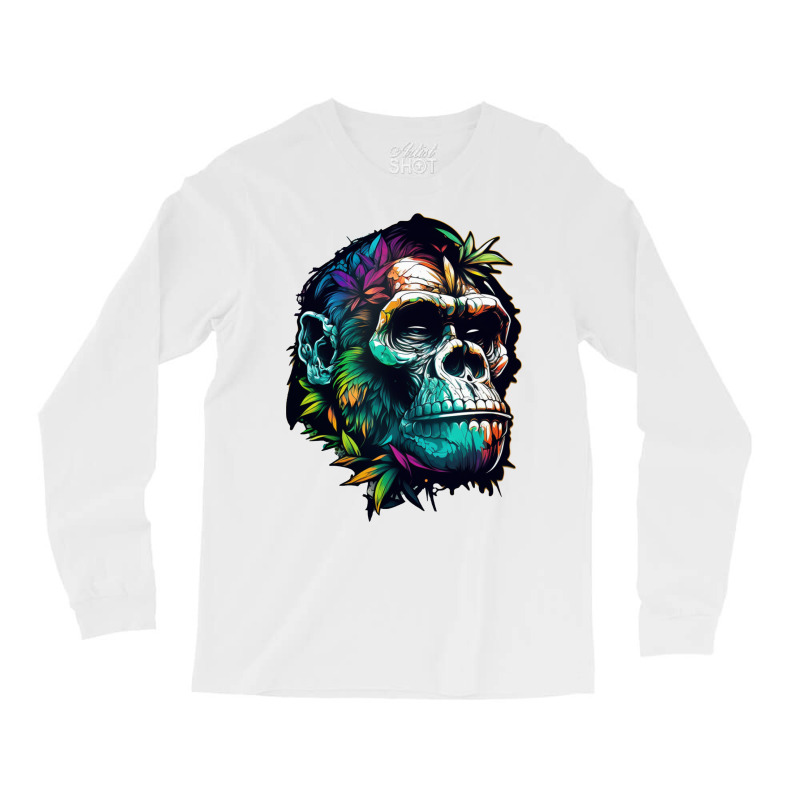 Gorilla Skull Long Sleeve Shirts by UrielTurner100 | Artistshot