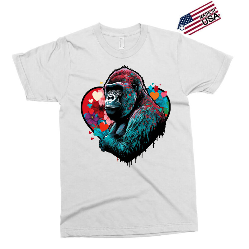 Gorilla Valentine Exclusive T-shirt by UrielTurner100 | Artistshot