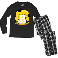 Yellow Cat Graphic Designer Profession Men's Long Sleeve Pajama Set | Artistshot