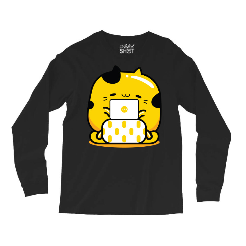 Yellow Cat Graphic Designer Profession Long Sleeve Shirts | Artistshot