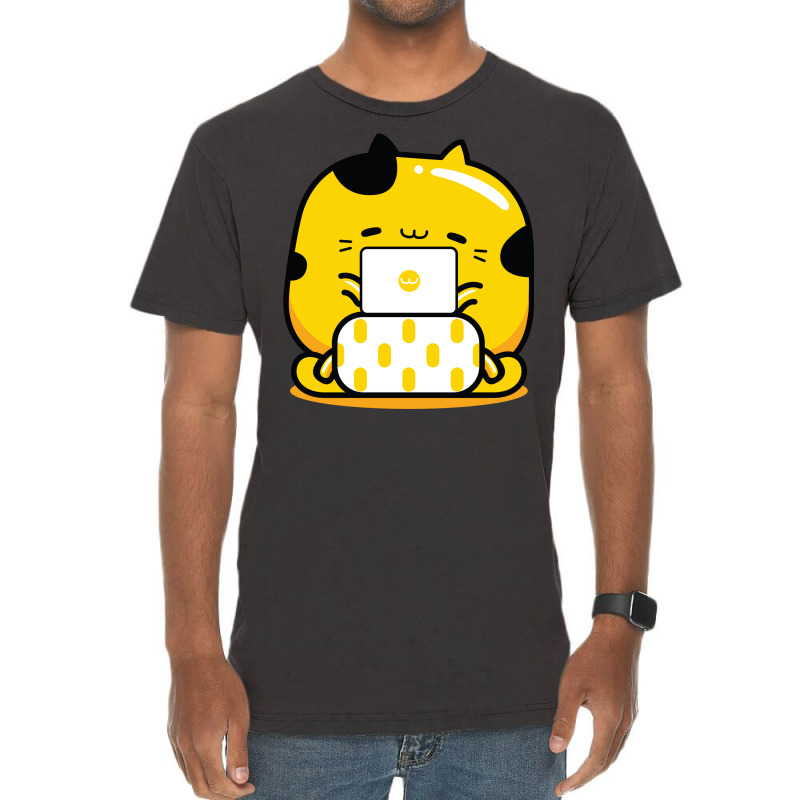 Yellow Cat Graphic Designer Profession Vintage T-shirt | Artistshot