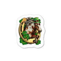 Horse With Horseshoe St Patrick's Day Sticker | Artistshot