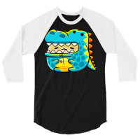 Cute Hamster Dino 01 3/4 Sleeve Shirt | Artistshot