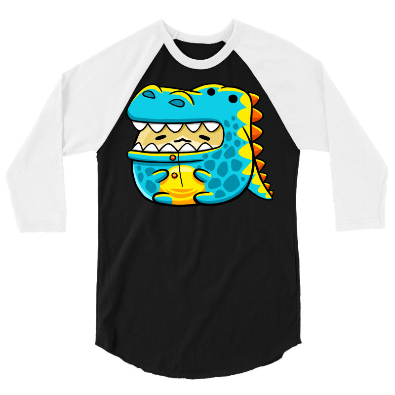 Cute Hamster Dino 01 3/4 Sleeve Shirt | Artistshot