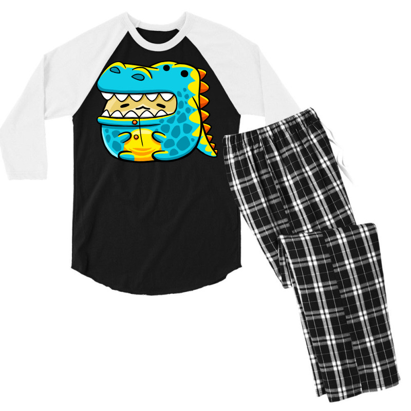 Cute Hamster Dino 01 Men's 3/4 Sleeve Pajama Set | Artistshot