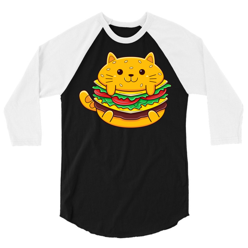 Cat Burger 3/4 Sleeve Shirt | Artistshot