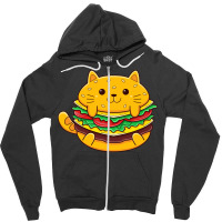 Cat Burger Zipper Hoodie | Artistshot